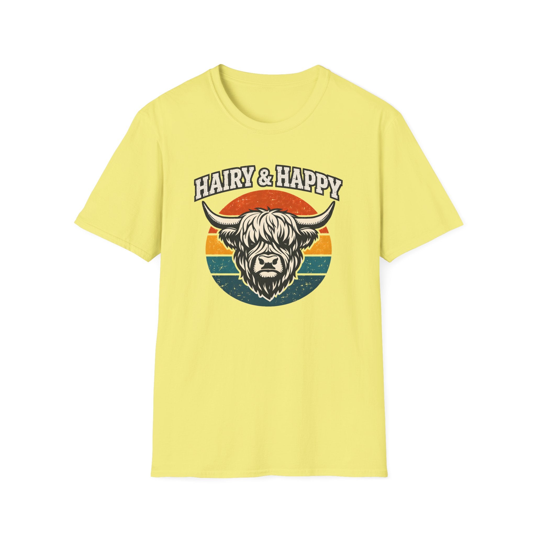 Hairy & Happy Funny Cow T-Shirt