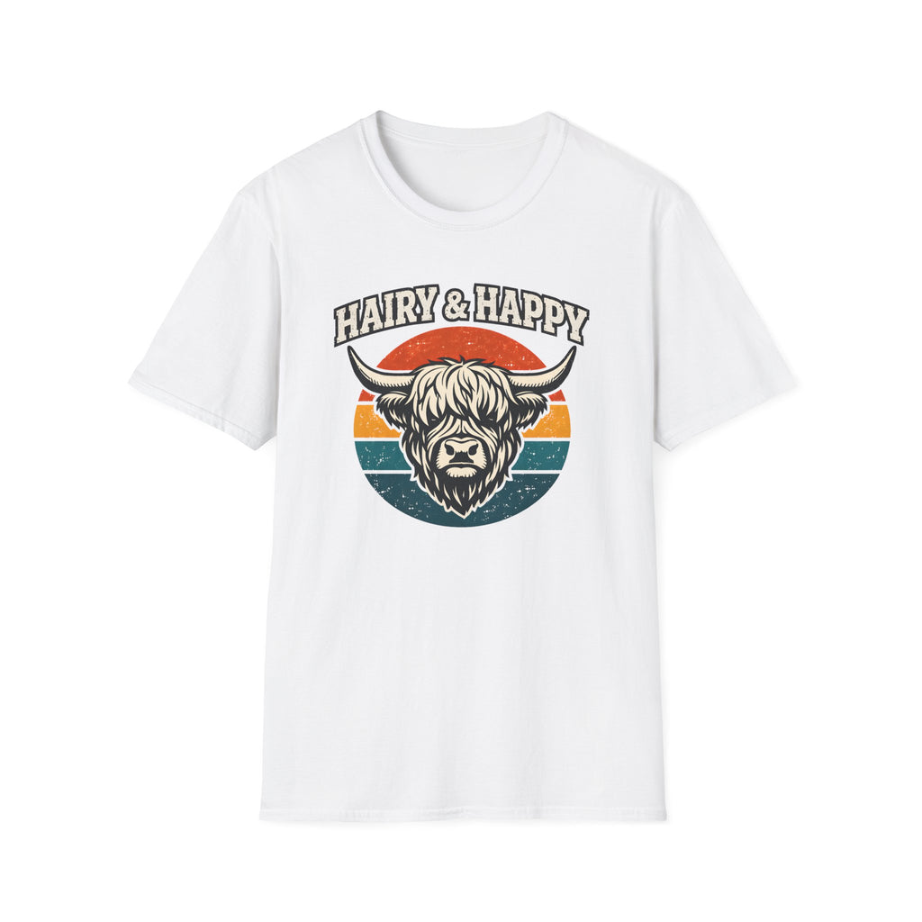 Hairy & Happy Funny Cow T-Shirt