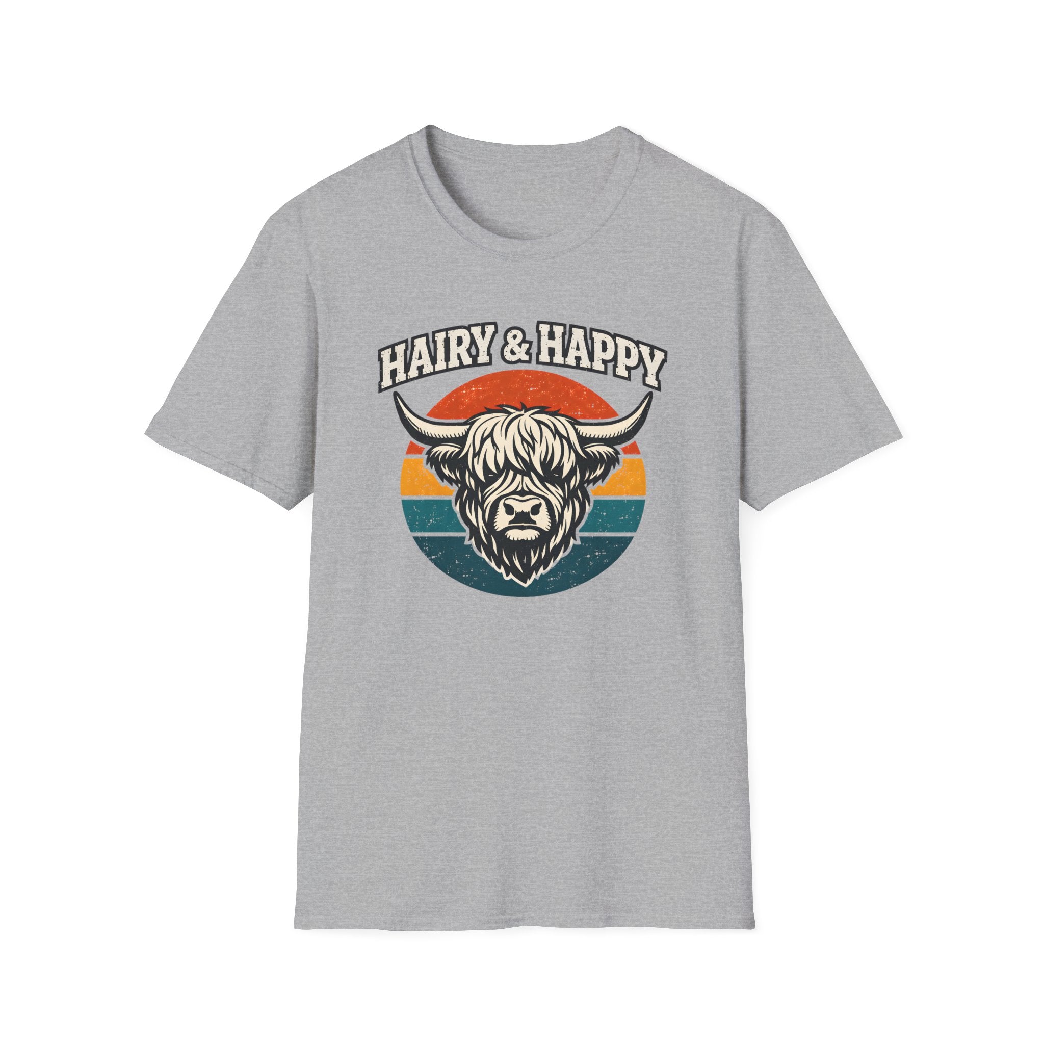 Hairy & Happy Funny Cow T-Shirt
