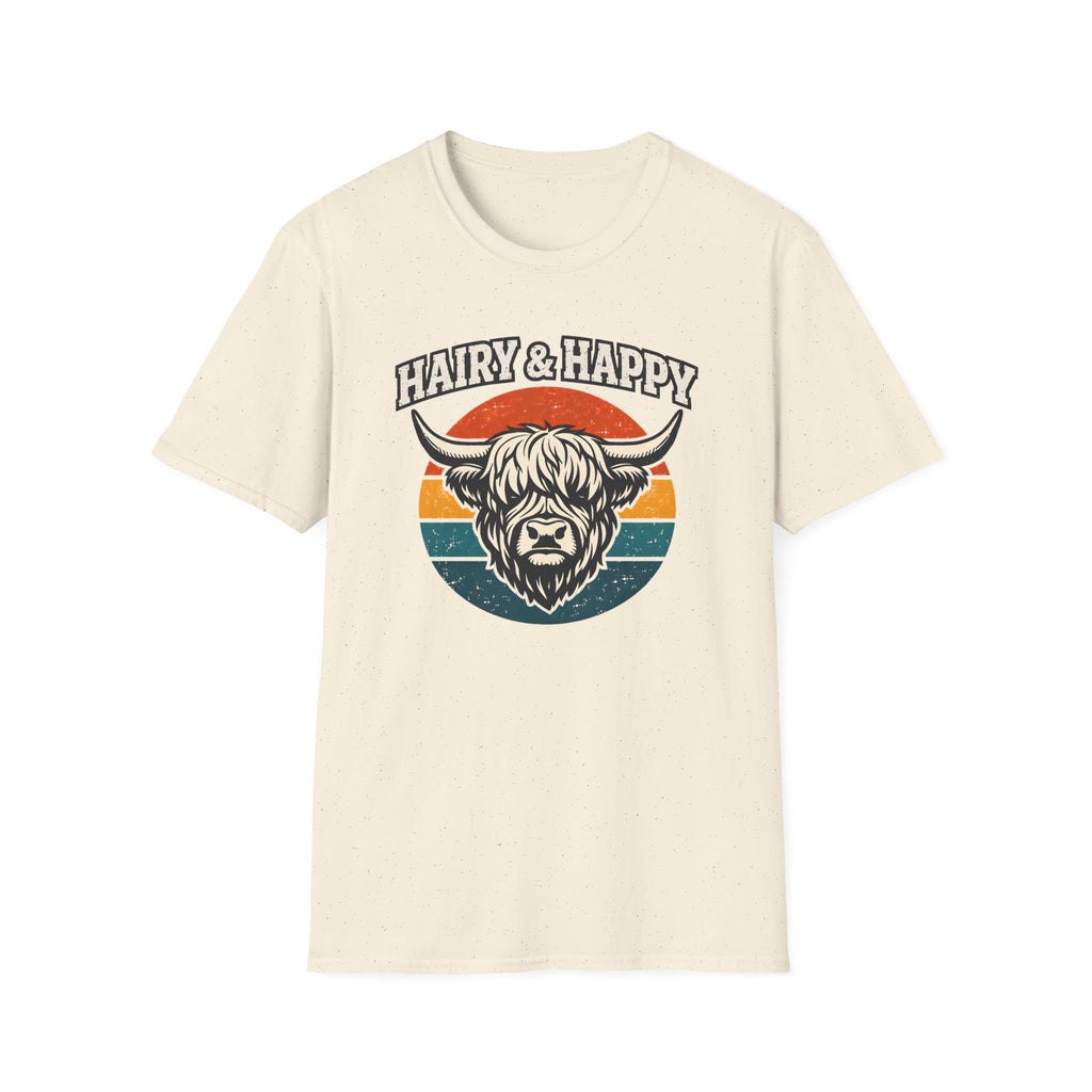 Hairy & Happy Funny Cow T-Shirt