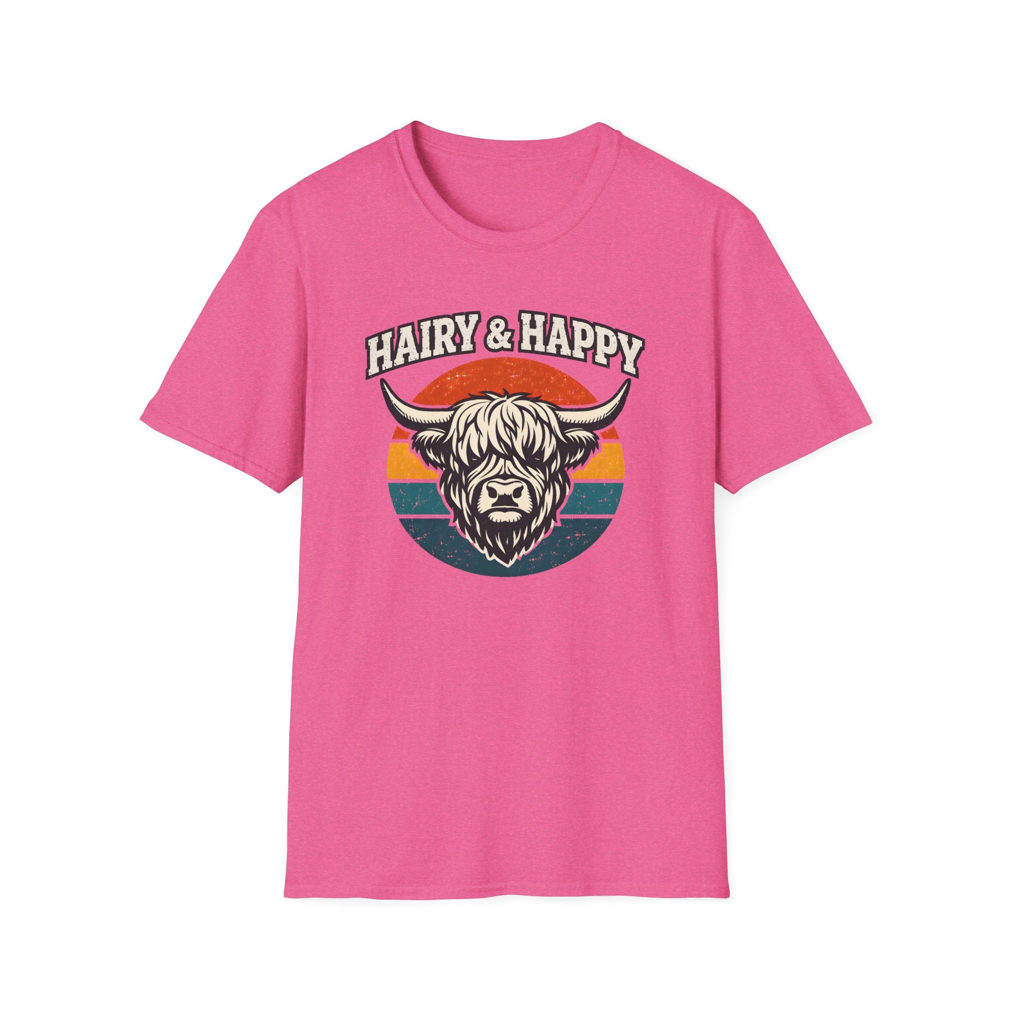 Hairy & Happy Funny Cow T-Shirt